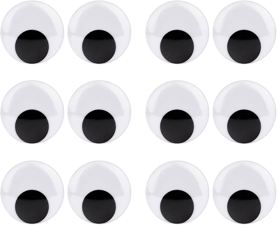 Sunmns 2 Inch Wiggle Eyes with Self Adhesive, 12 Pack | Amazon (US)