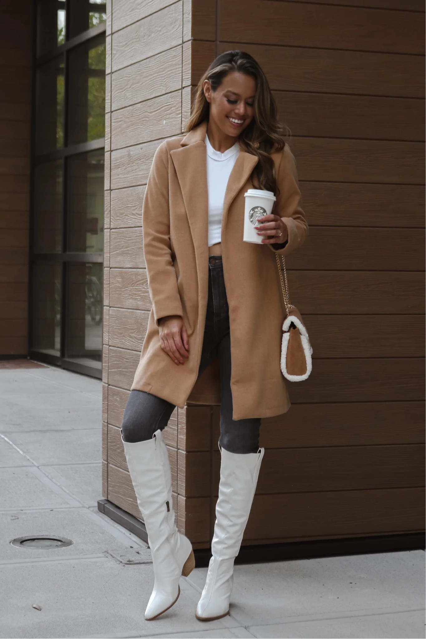 Cute tan coat and white knee high boot Fall/Winter outfit. Use code: ABeary10 for a discount! 

Lauren Nicole 

#LTKHoliday #LTKSeasonal #LTKCyberweek