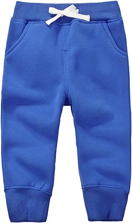 CuteOn Unisex Toddler Jogger Pants Kids Cotton Elastic Waist Winter Baby Sweatpants Pants 1-5Year... | Amazon (US)
