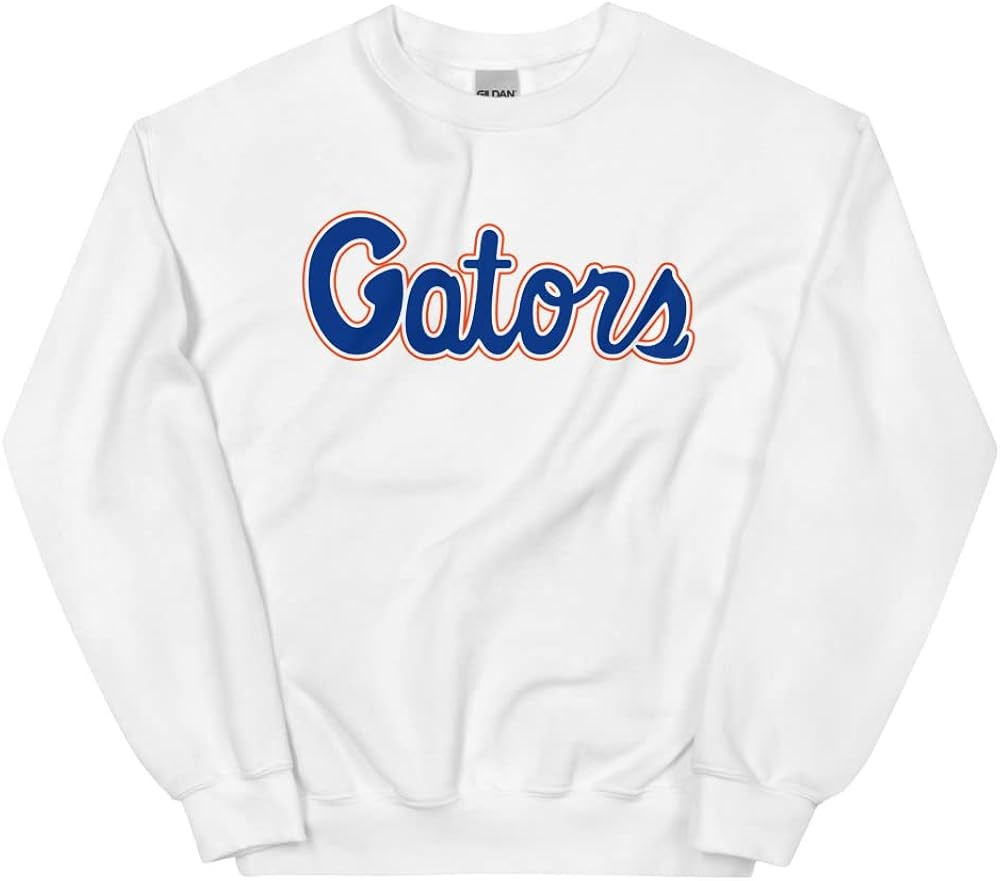 UF Gators Fancy Writing Logo Crewneck Sweatshirt Vintage University of Florida | Amazon (US)