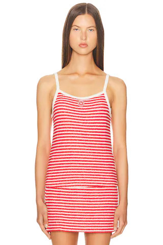 Serif Logo Striped Terry Tank Top | FWRD 