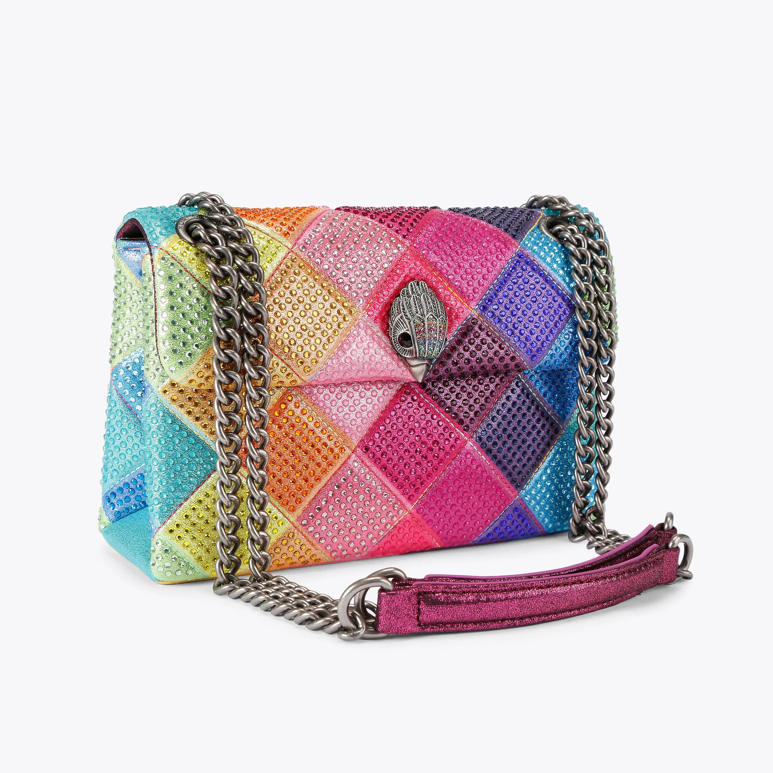 FABRIC MD KENSINGTON P Multi-Colour Diamond Crystal Cross Body Bag by KURT GEIGER LONDON | Kurt Geiger US
