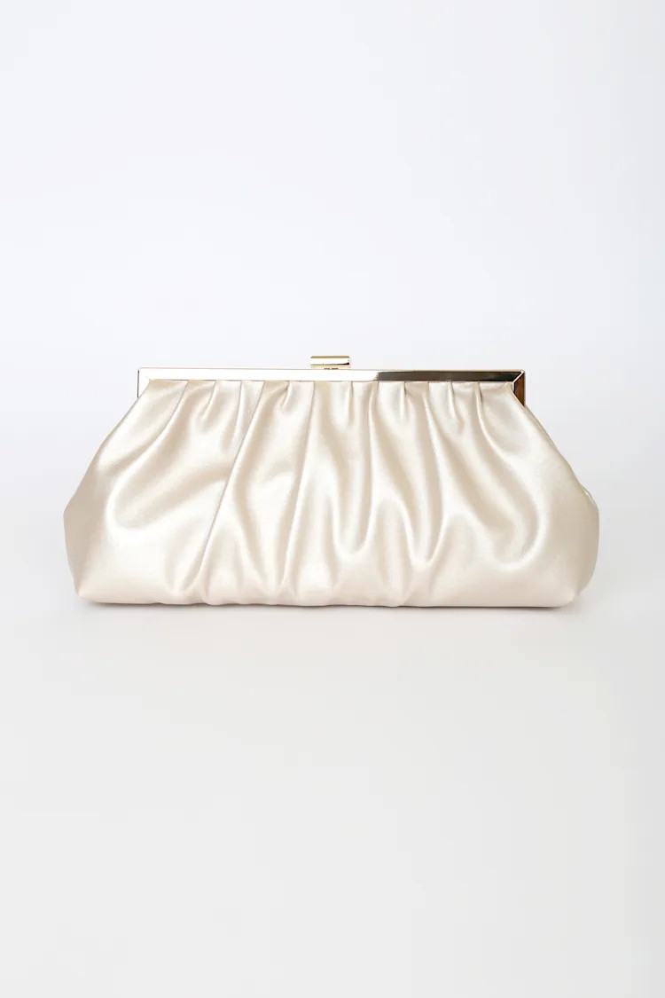 Capture the Love Champagne Oversized Clutch | Lulus