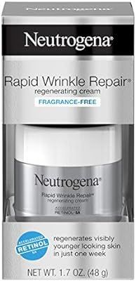Neutrogena Rapid Wrinkle Repair Retinol Cream, Anti-Wrinkle Face & Neck Cream with Hyaluronic Aci... | Amazon (US)