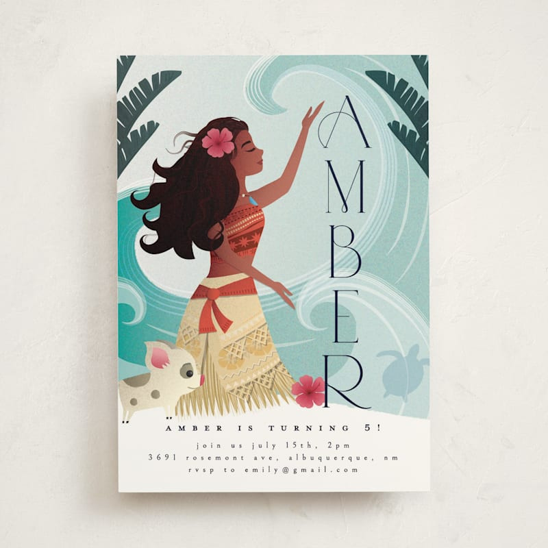 Disney's Moana Of Motunui Children's Birthday Party Invitations | Minted