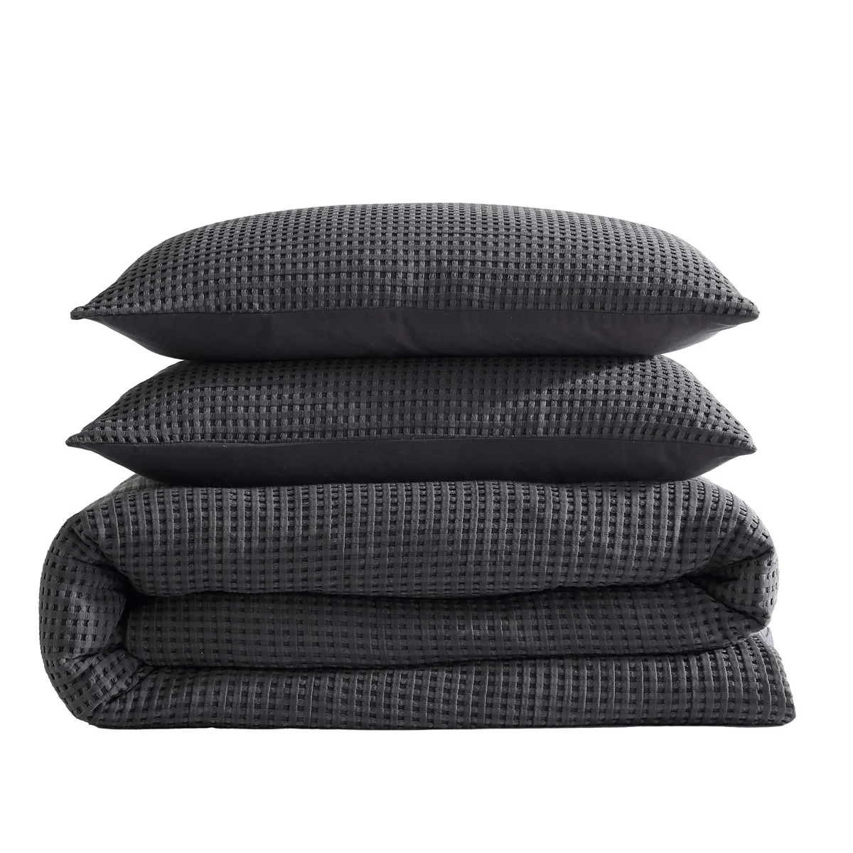 The Kenneth Cole Waffle Duvet Cover Set brings both style and comfort to your bedroom. Crafted by... | Wayfair North America