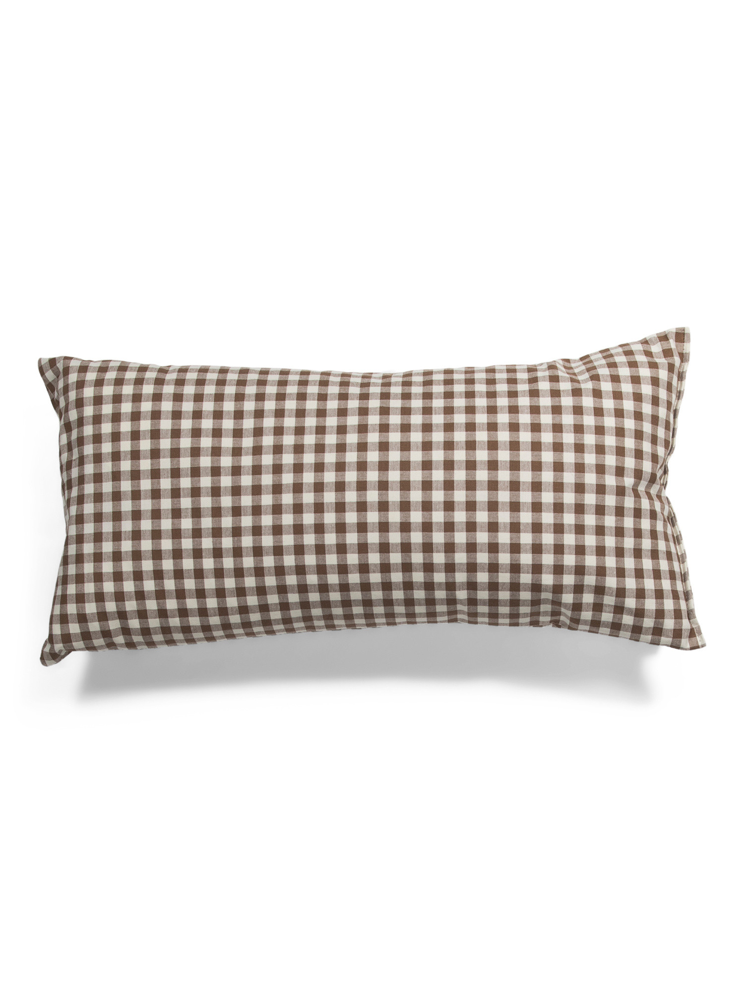 12x25 Cotton Clean Check Gingham Lumbar Pillow | TJ Maxx