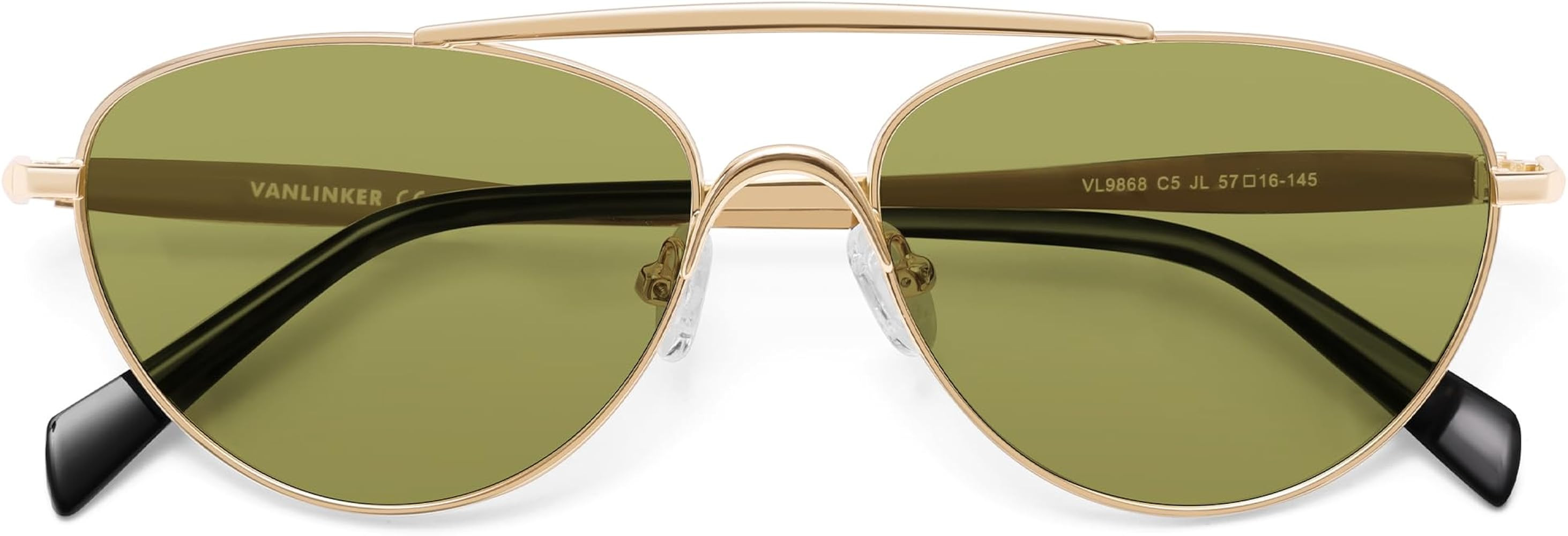 VANLINKER Polarized Trendy Aviator Metal Cat Eye Sunglasses for Women Men Retro Vintage Shades VL... | Amazon (US)