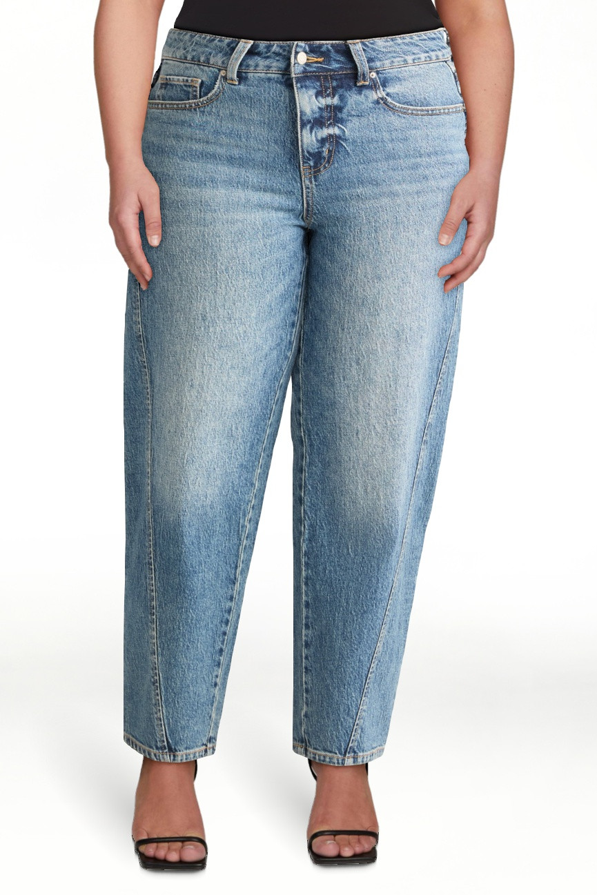 Time and Tru Women's High Rise Barrel Jean, 26.5" Inseam, sizes 2-20 | Walmart (US)