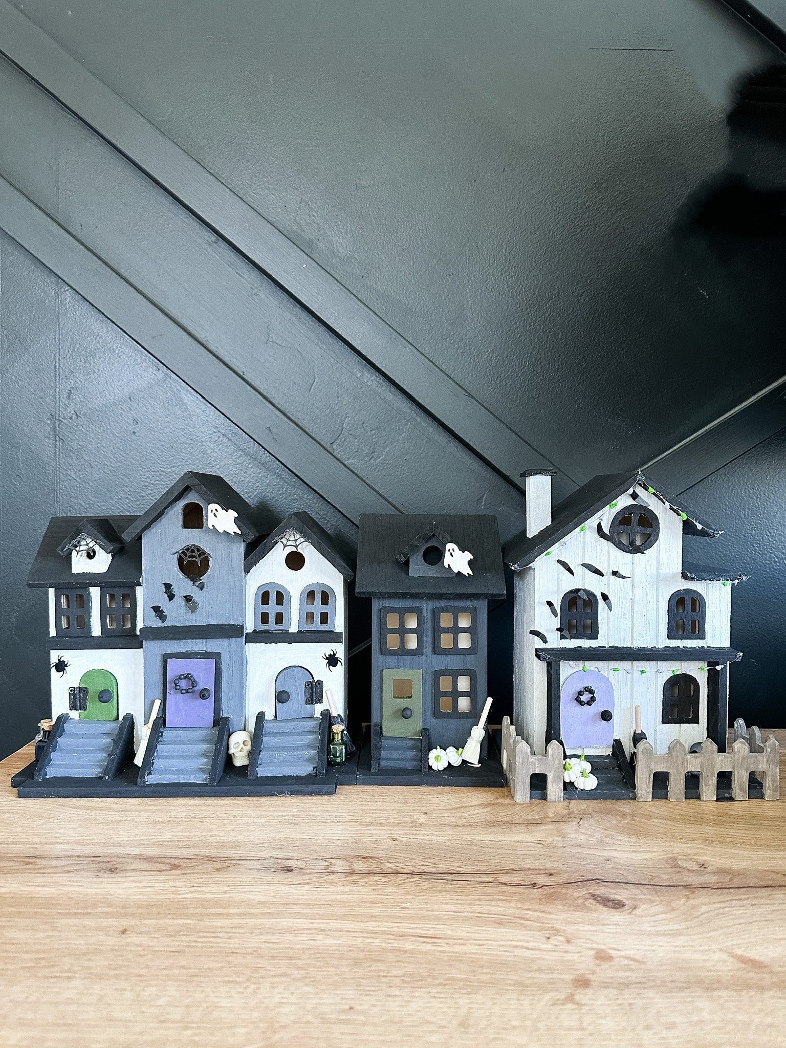 The DIY mini Halloween village is finished!!! I love how it turned out 🎃👻💀

#fall #project #falldecor #autumn #craft 

#LTKSeasonal #LTKhome #LTKHalloween