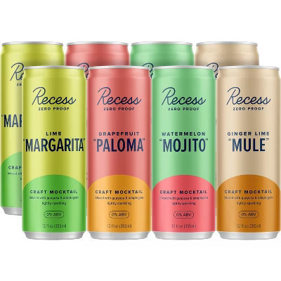 Recess Zero Proof Craft Mocktails, Alcohol Free Drinks, Flight Sampler Pack - 12 Fl Oz Can (Pack of 12) | Target