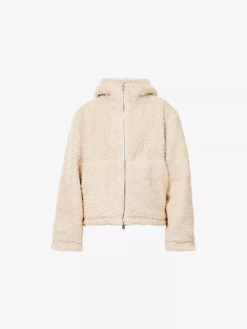 Fixed-Hood Zip-Through Faux-Shearling Jacket | Selfridges