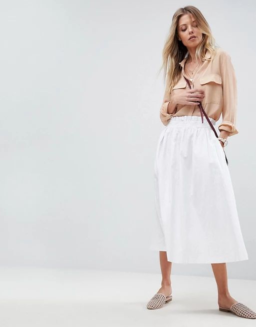 ASOS Tailored Linen Prom Skirt | ASOS US