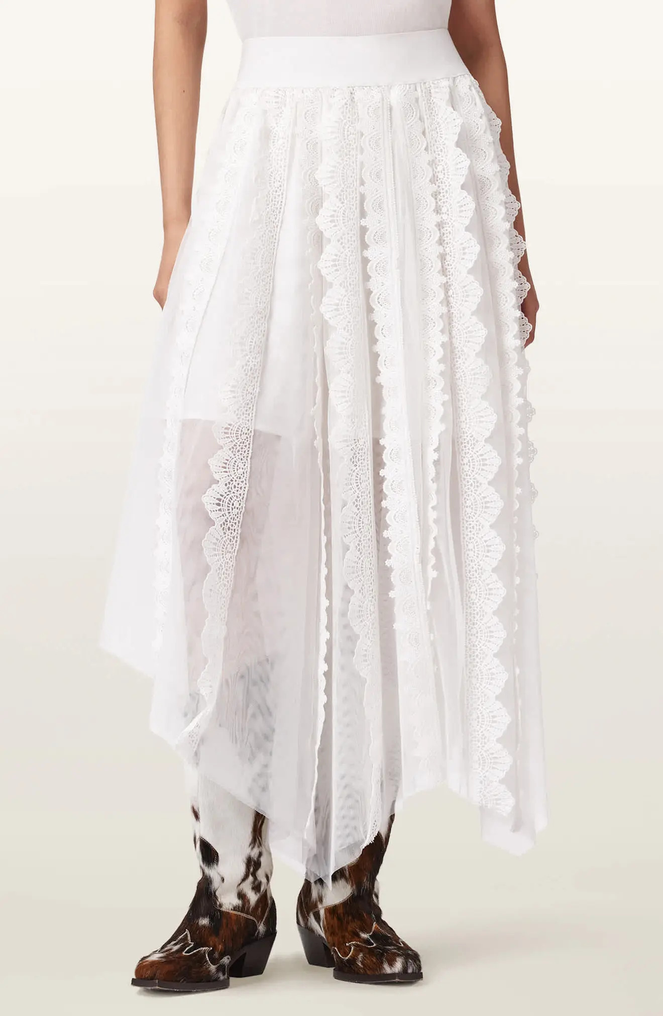 Vashtie Mixed Lace Handkerchief Hem Skirt (Women) | Nordstrom | Nordstrom