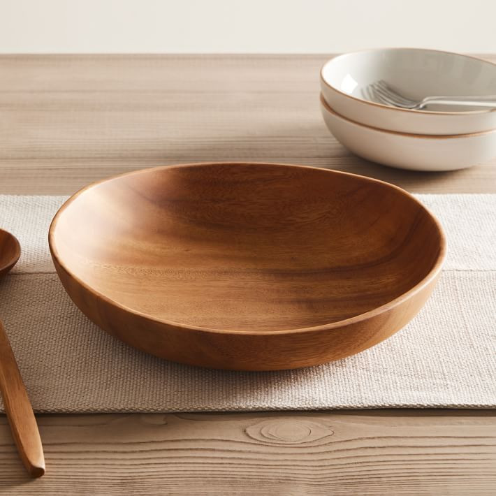 Organic Shaped Wood Serving Bowls | West Elm CA
