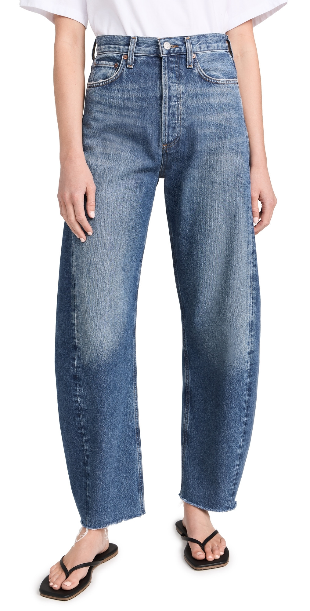 AGOLDE Luna High Rise Curved Taper Jeans Split 29 | Shopbop