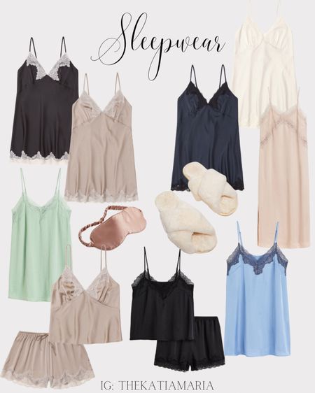 Sleepwear
Satin slip dress | nightgown | cami and shorts | nightie 
