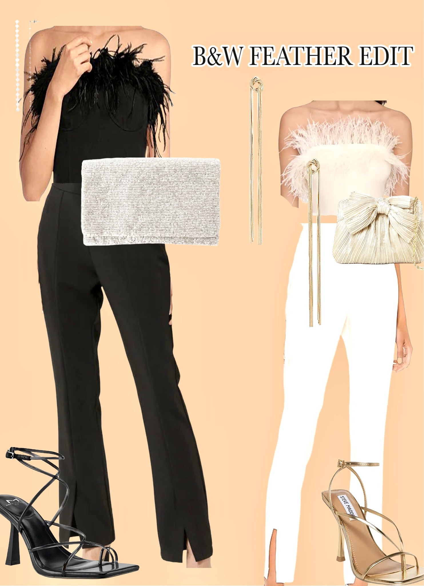 fun feather outfits! 🖤🤍