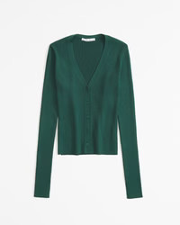 Glossy Slim Cardigan | Abercrombie & Fitch (US)