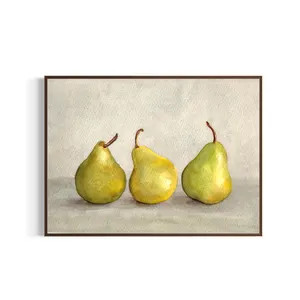 Pear Still Life Watercolor Print Kitchen Wall Decor Fruit Painting - Etsy | Etsy (Global)