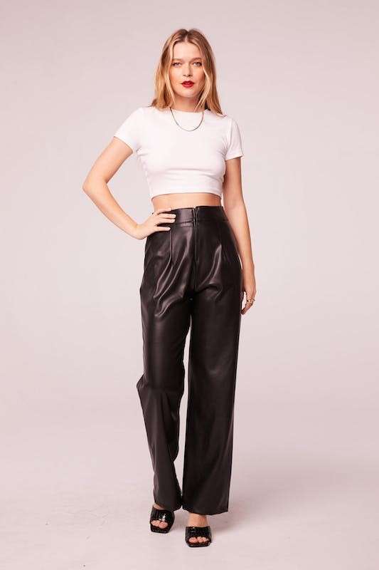 B.O.G. Collective Rock Goddess Black Faux Leather Pants - Black - XS | Verishop