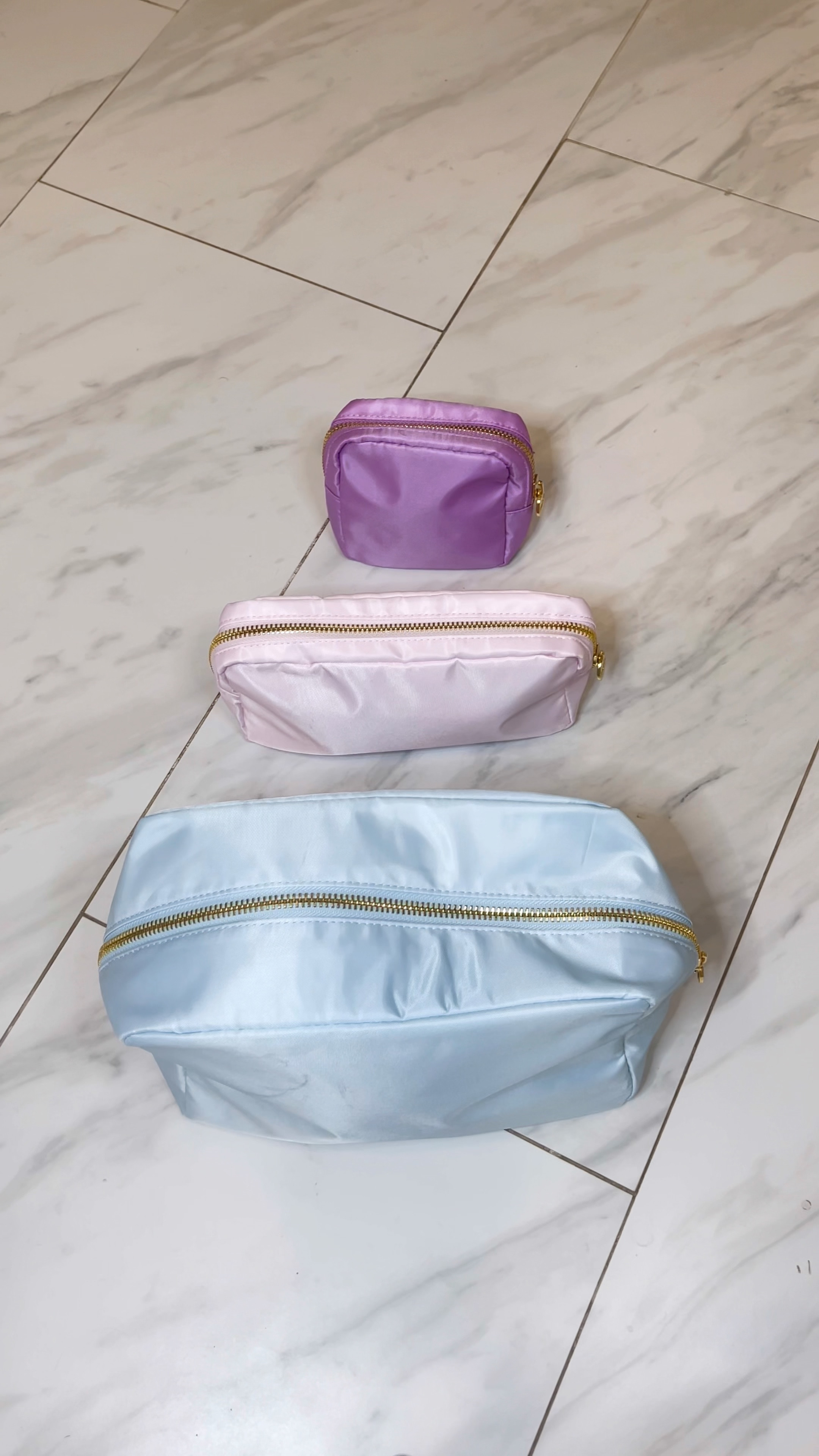 The cutest makeup amazon travel bags! These come in 3 sizes and several colors. They have squared edges allowing lots of space to fill with products. The gold zipper is heavy duty & high quality #founditonamazon #amazonfinds

#LTKtravel #LTKGiftGuide #LTKunder50