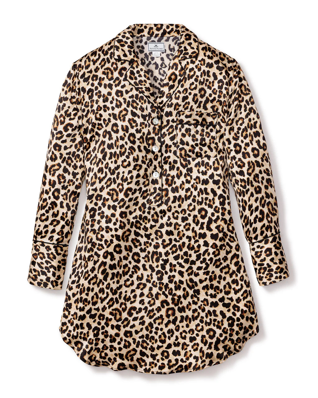 Veronica Beard x Petite Plume Silk Leopard Nightshirt | Petite Plume