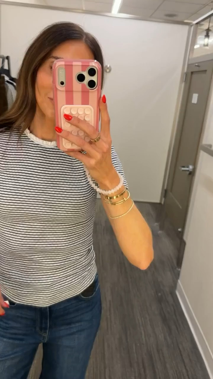 Nordstrom Anniversary Sale. I’m wearing the Paige jeans in size 25, the striped tee in size XS.

#LTKOver40 #LTKSaleAlert