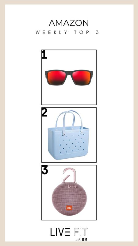 Here are this week's Amazon Top 3 Picks that you won't want to miss:
1. Sporty Sunglasses: Dive into summer with style. These sunglasses are perfect for those sunny days whether you're hitting the trails or lounging by the pool.
2. Stylish Tote Bag: This light blue tote isn't just chic; it's practical too, with plenty of room to carry all your essentials for a fun day out.
3. Portable Speaker: Keep your favorite tunes close at hand with this durable and portable speaker, ideal for any outdoor adventure or impromptu dance parties at home.

#LTKSeasonal #LTKStyleTip #LTKHome