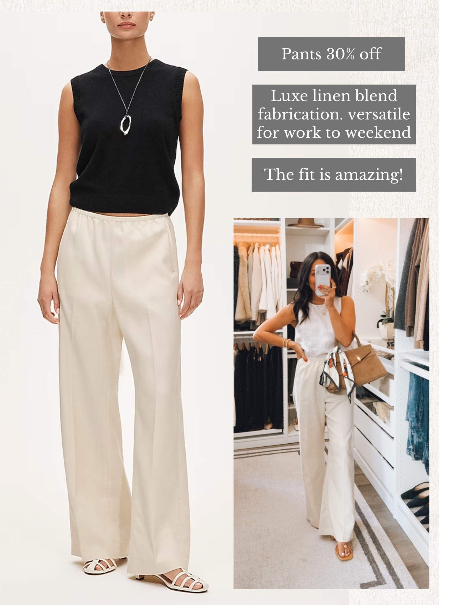 Linen pants currently on sale! I’m wearing an xs, I’m normally a 26 in denim

#LTKOver40 #LTKmorningroutine #LTKSaleAlert