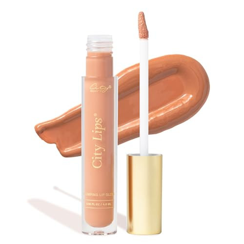 City Beauty City Lips Plumping Lip Gloss Nude - High-Shine Gloss for Fuller, Younger-Looking Lips | Hydrating & Smoothing Lip Treatment Hyaluronic Acid | Amazon (US)