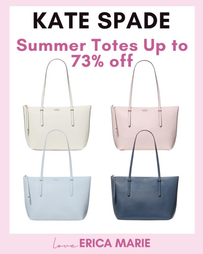 I love a good tote bag for summer, and these Kate Spade summer totes are up to 73% off! These are great to use for daily errands, work, travel days, beach trips, or just carrying all your everyday essentials in style. Plus, there's so many cute colors to choose from. Such a great deal! kate spade, summer tote bag, designer bag, women's fashion 

 #LTKootd #LTKselfcare #LTKSaleAlert