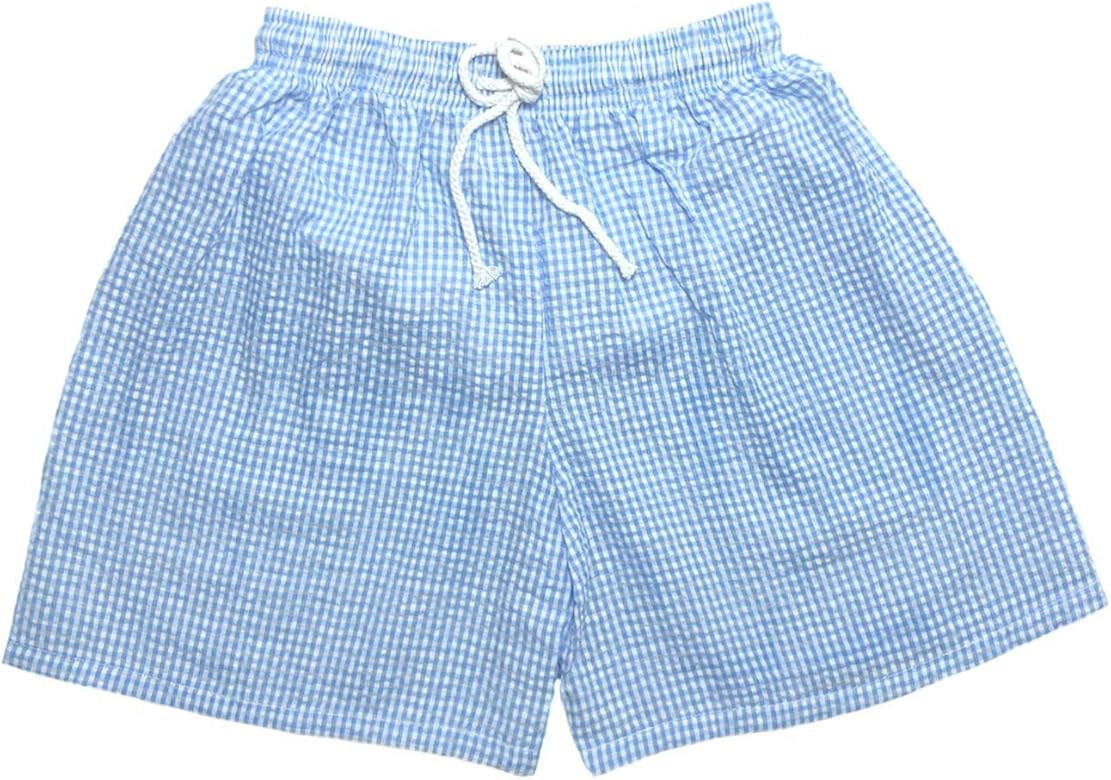 MONOBLANKS Baby Boys Seersucker Swim Trunks，Toddler Boys Family Shorts Bathing Suit Can be Mono... | Amazon (US)