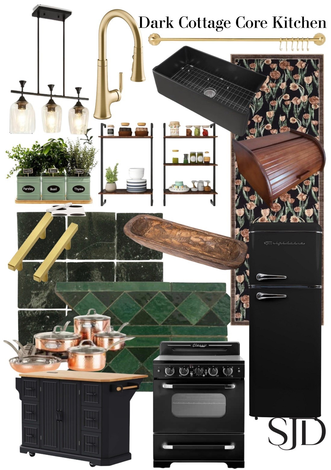 Dark Cottage Core Kitchen
Moody cabinets, warm wood, aged brass, floral details, old-world charm, and all the cozy little touches that make a kitchen feel collected and magical. #darkcottagecore #cottagecorekitchen #moodykitchen 

#LTKHome