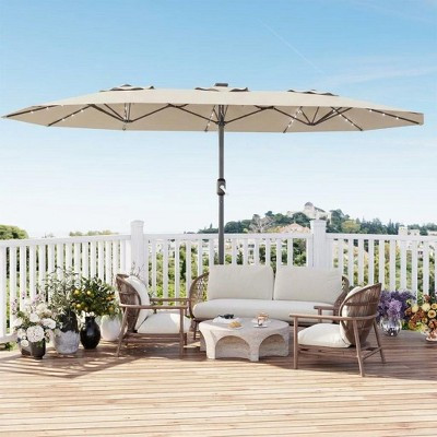 15 FT Large Rectangular Patio Umbrella, UV Protection Waterproof, Easy Assembly, for Outdoor Market, Backyard, Deck, Poolside | Target
