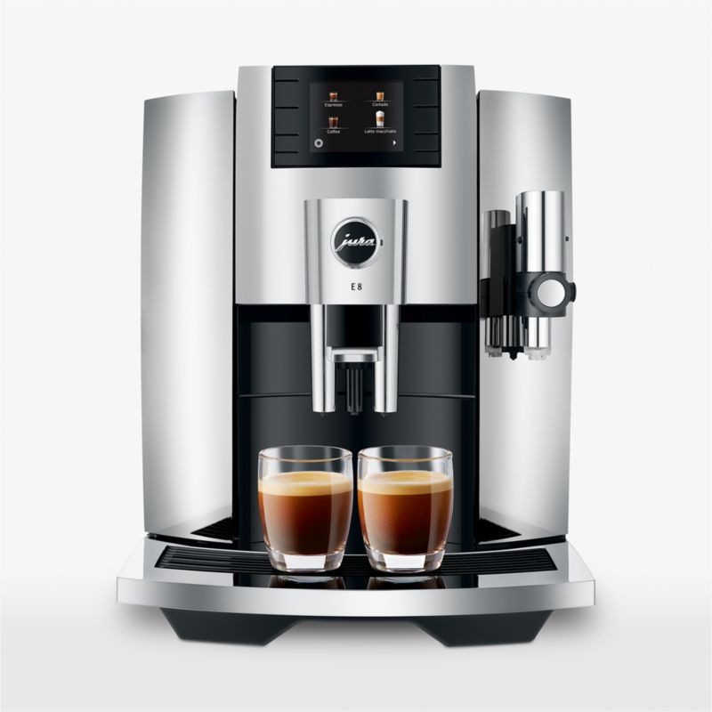 JURA E8 Chrome Espresso Machine + Reviews | Crate & Barrel | Crate & Barrel
