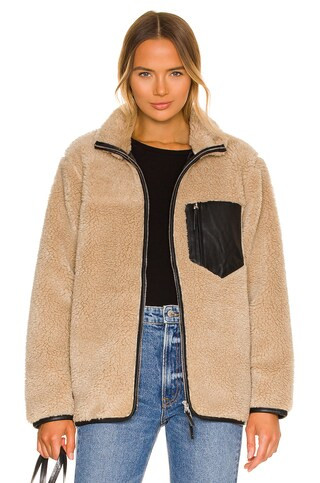 ANINE BING Ryder Faux Fur Jacket in Camel from Revolve.com | Revolve Clothing (Global)