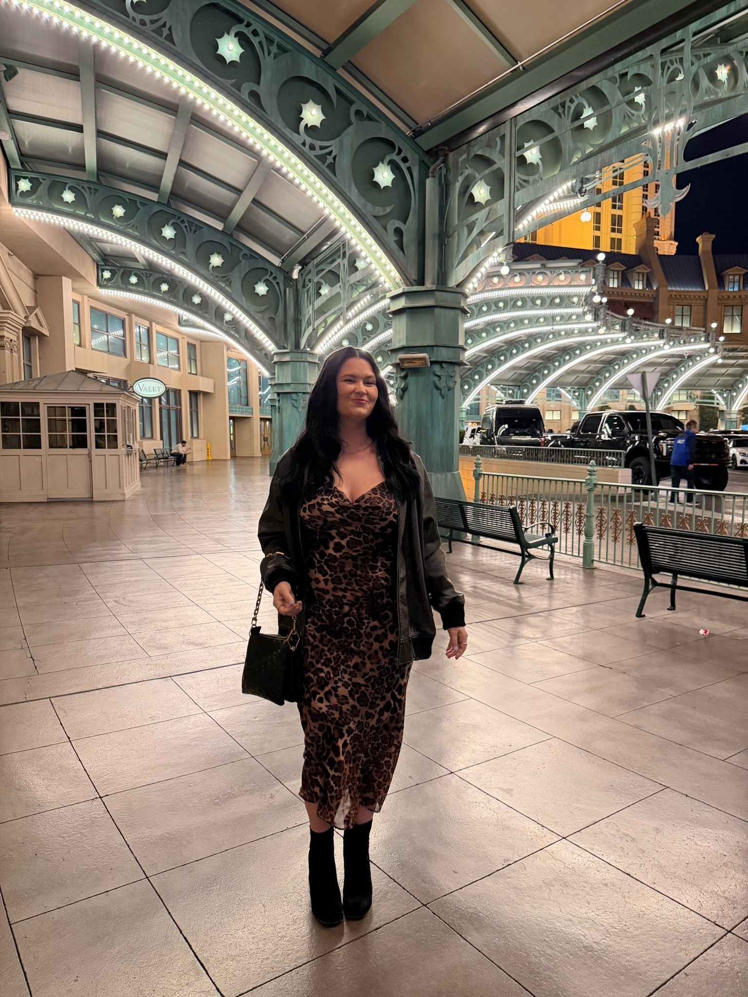 Vegas night out outfit, leopard dress outfit, leopard print dress, Vegas outfit idea, Las Vegas outfit, night out dress, going out outfit, dinner outfit idea, vacation outfit, girls night outfit, statement dress, animal print dress, date night outfit, cocktail dress outfit, Vegas fashion, dressy vacation outfit, evening outfit idea, bold outfit inspo, party dress, LTK outfit finds

#LTKootd