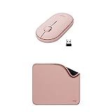 Logitech Pebble M350 Wireless Mouse - Pink Rose + Logitech Mouse Pad Studio Series - Darker Rose | Amazon (US)