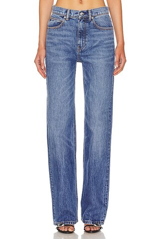 Alexander Wang Ez Mid Rise Relaxed in Vintage Medium Indigo from Revolve.com | Revolve Clothing (Global)