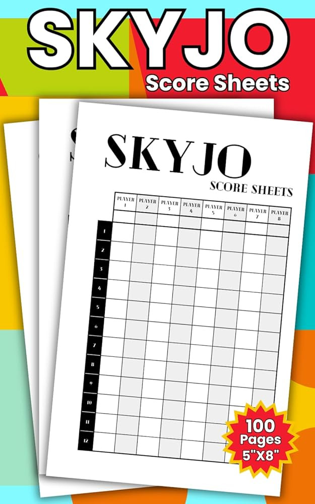 Skyjo Score Sheets | 5x8 inch 100 Pages Score Pads for Easy Game Tracking: Keep Track of Your Sky... | Amazon (US)