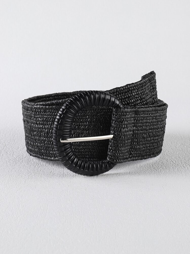 Riem van stro met ronde gesp | SHEIN