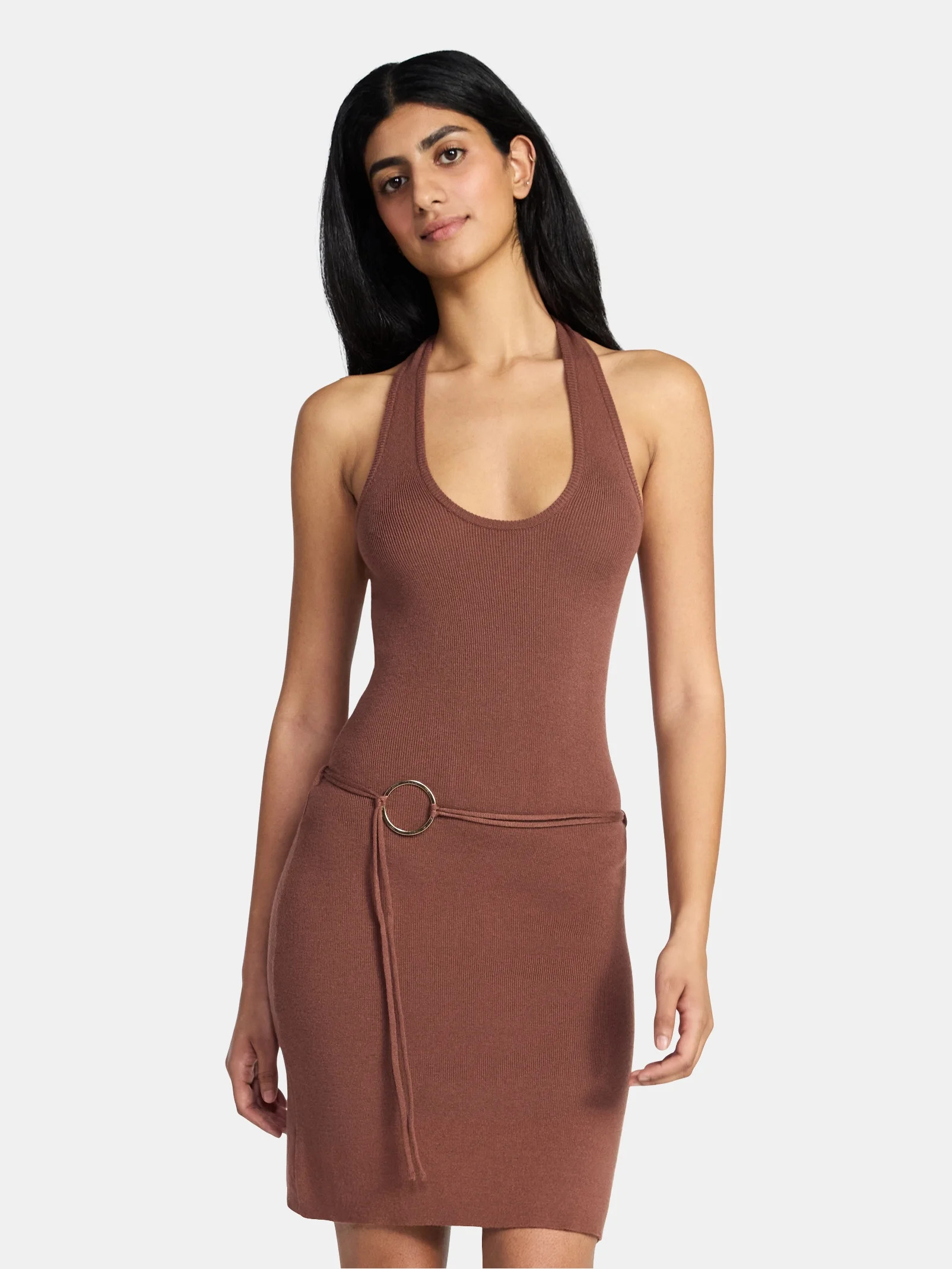 Madden NYC Women's Sleeveless Halter Dress, Sizes XXS-XXL | Walmart (US)