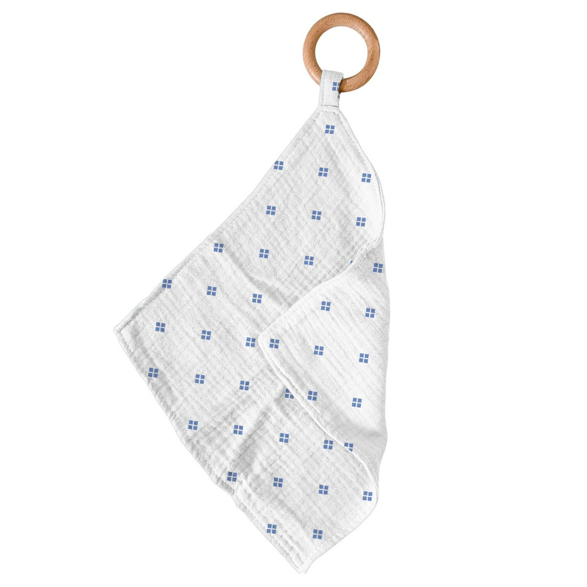 Periwinkle Diamond Polka Dot Bamboo Newcastle Teether | Newcastle Classics