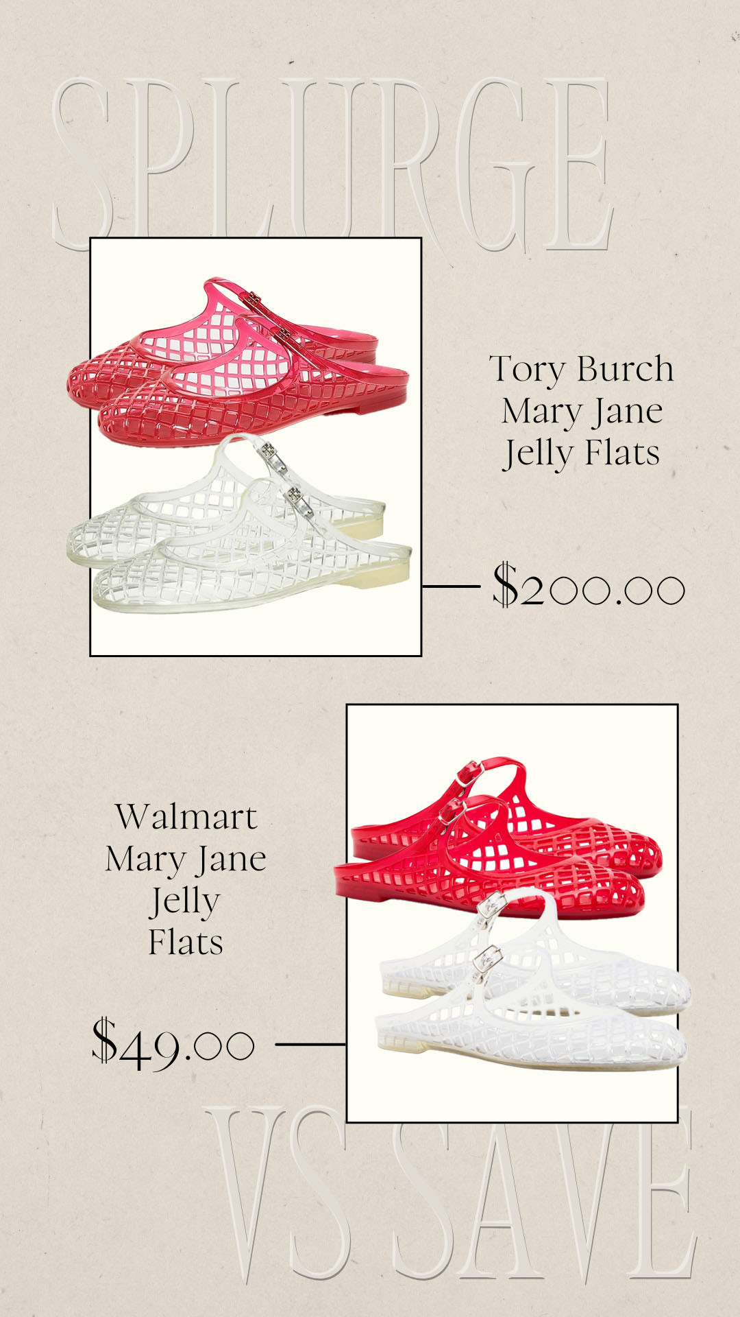 Jelly Flats | Jelly Mules | Tory Burch Look for Less | Walmart Jelly Flats | Mary Jane Flats 

 #LTKSeasonal