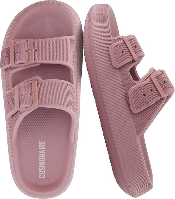 CUSHIONAIRE Fame Pillow Recovery Sandals for Women, Adjustable Double Buckle Waterproof EVA Cloud... | Amazon (US)