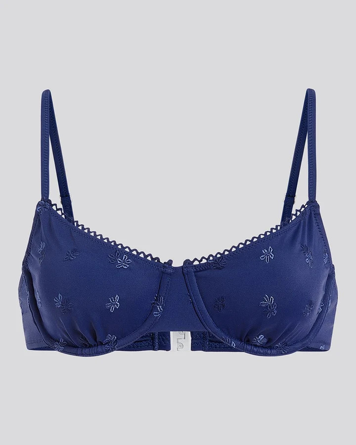 The Daphne Embroidered Bikini Top | Solid & Striped