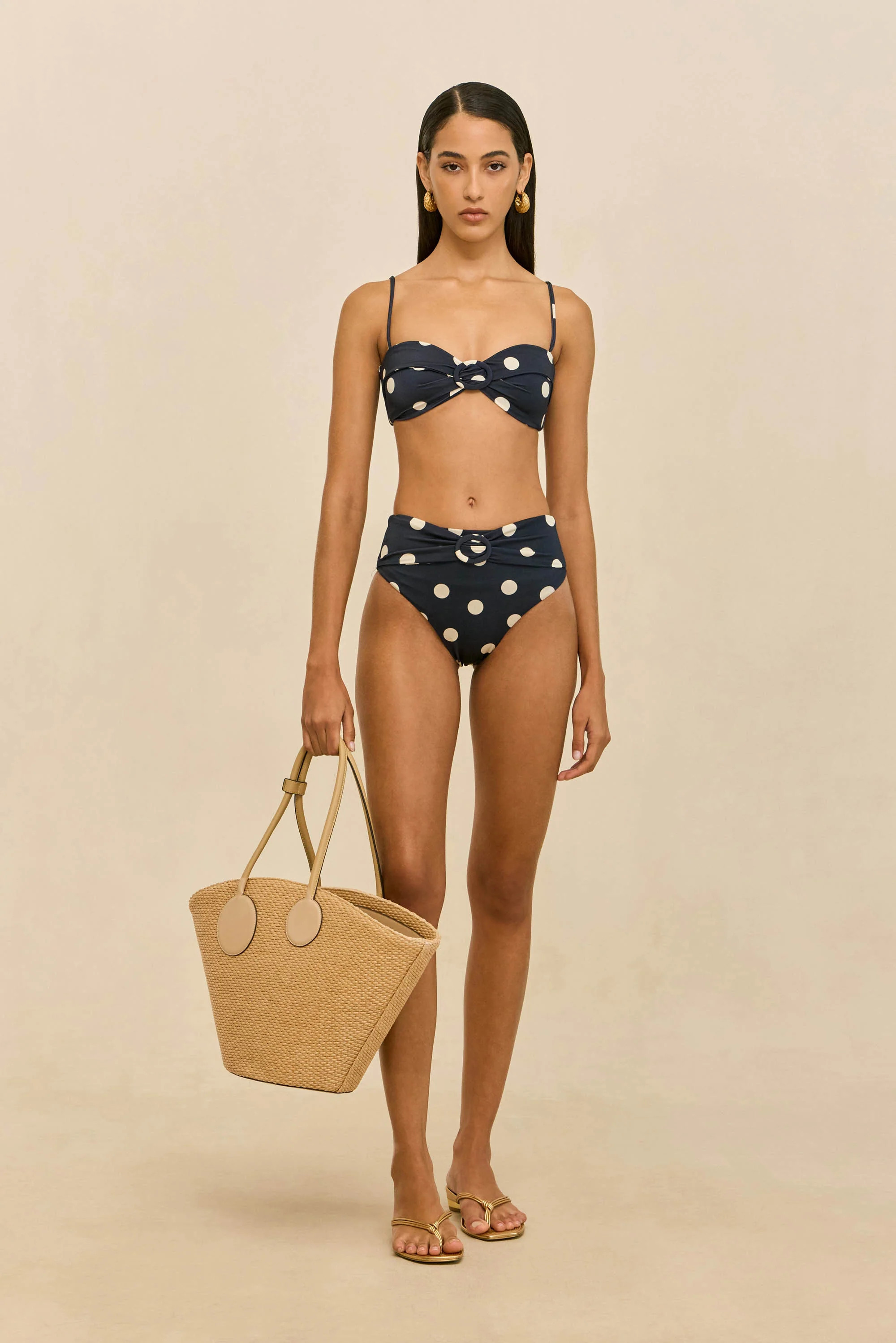 ALOUETTE BIKINI BOTTOM - SMALL DOT DEEP LAKE | Cult Gaia - US