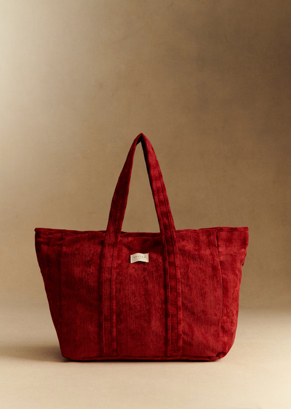 Tote bag corduroy velvet | Sezane Paris - US