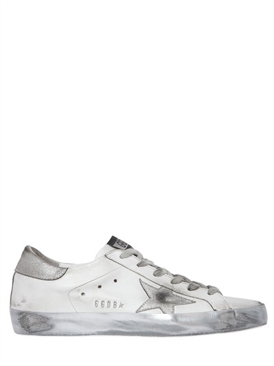GOLDEN GOOSE DELUXE BRAND - 20MM SUPER STAR LEATHER SNEAKERS - LUISAVIAROMA | Luisaviaroma